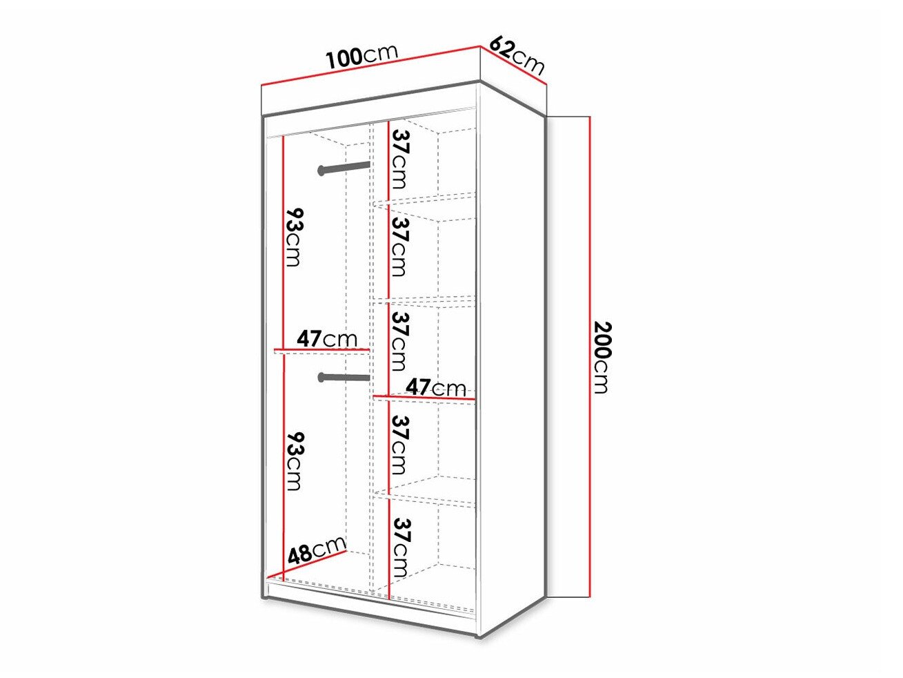 Armoire Ferfere 100 (Noir)