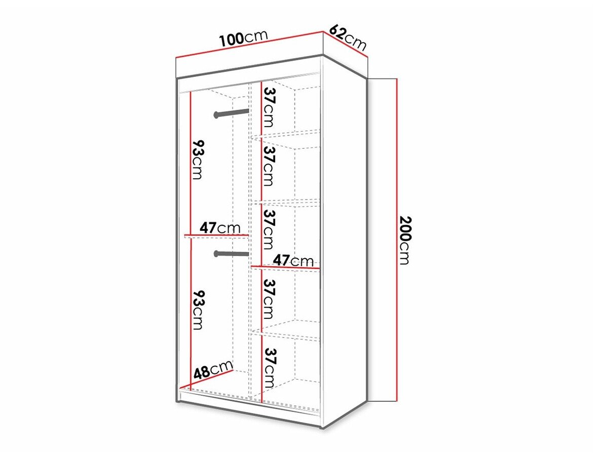 Armoire Ferfere 103 (Noir)
