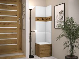 Meuble d'entrée Hartford 347 (Chêne Artisan + Noir)