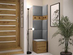 Meuble d'entrée Hartford 347 (Chêne Artisan + Noir)