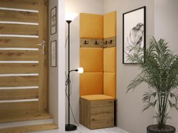 Meuble d'entrée Hartford 347 (Chêne Artisan + Noir)