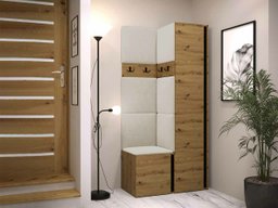 Meuble d'entrée Hartford 348 (Chêne Artisan + Noir)