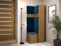 Meuble d'entrée Hartford 348 (Chêne Artisan + Noir)