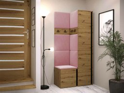 Meuble d'entrée Hartford 348 (Chêne Artisan + Noir)