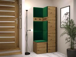 Meuble d'entrée Hartford 348 (Chêne Artisan + Noir)