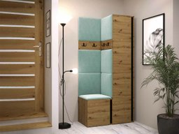 Meuble d'entrée Hartford 348 (Chêne Artisan + Noir)