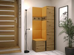 Meuble d'entrée Hartford 348 (Chêne Artisan + Noir)