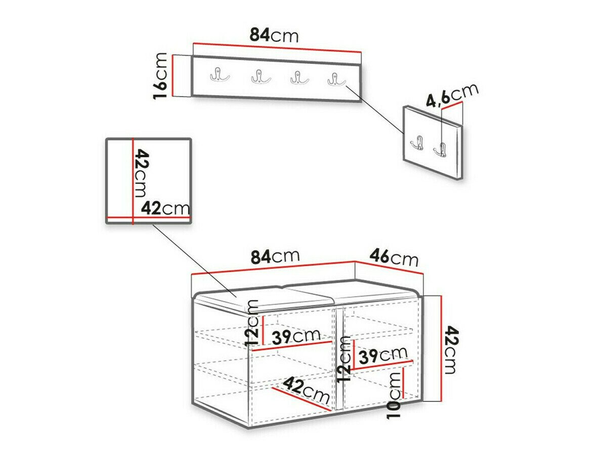 Meuble d'entrée Hartford 275 (Graphite)