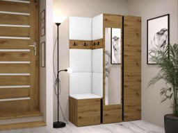 Meuble d'entrée Hartford 350 (Chêne Artisan + Noir)