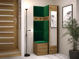 Meuble d'entrée Hartford 354 (Chêne Artisan + Noir)