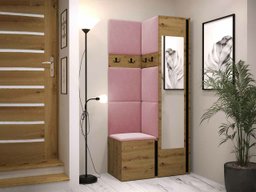 Meuble d'entrée Hartford 354 (Chêne Artisan + Noir)