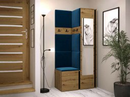 Meuble d'entrée Hartford 354 (Chêne Artisan + Noir)