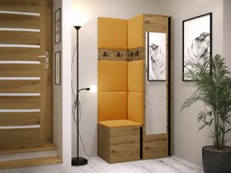 Meuble d'entrée Hartford 354 (Chêne Artisan + Noir)