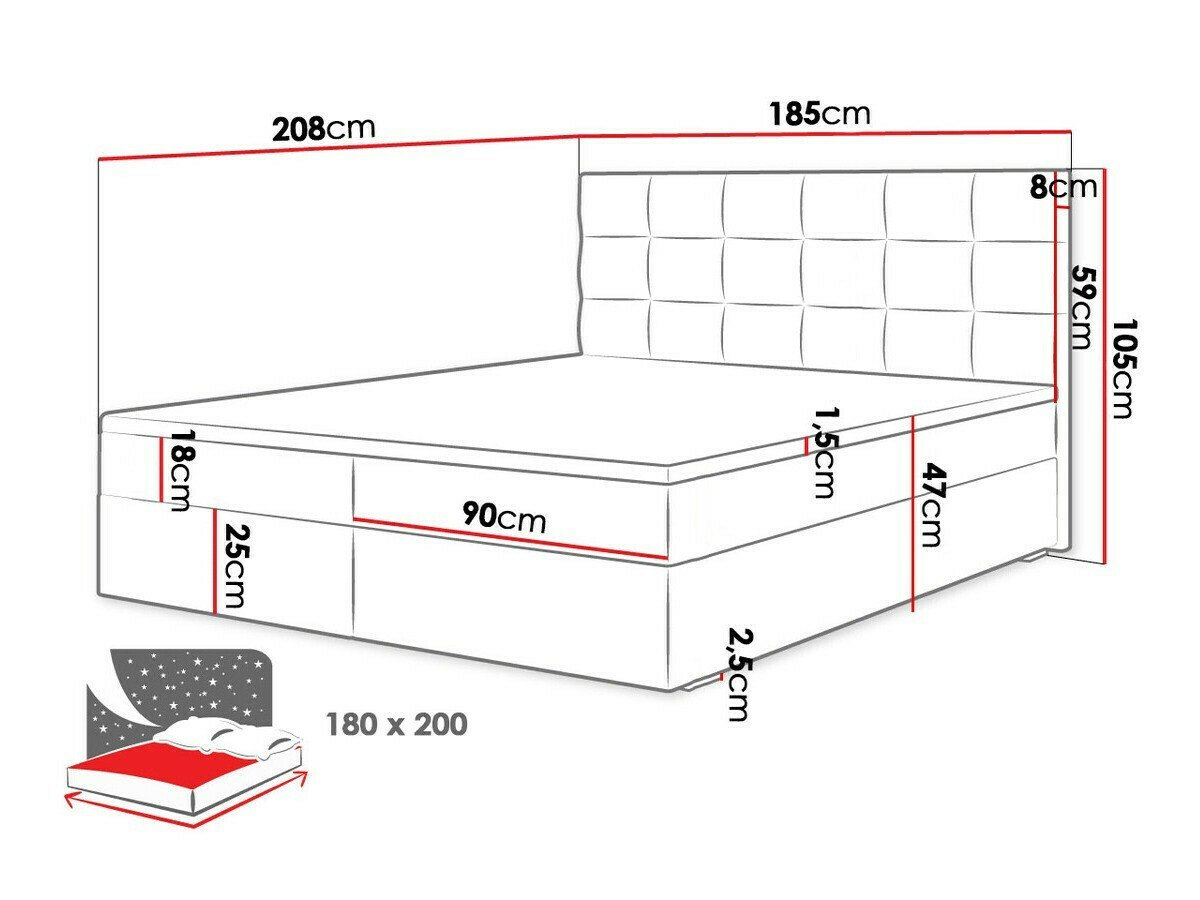 Lit continental Memphis 115 (Itaka 10)