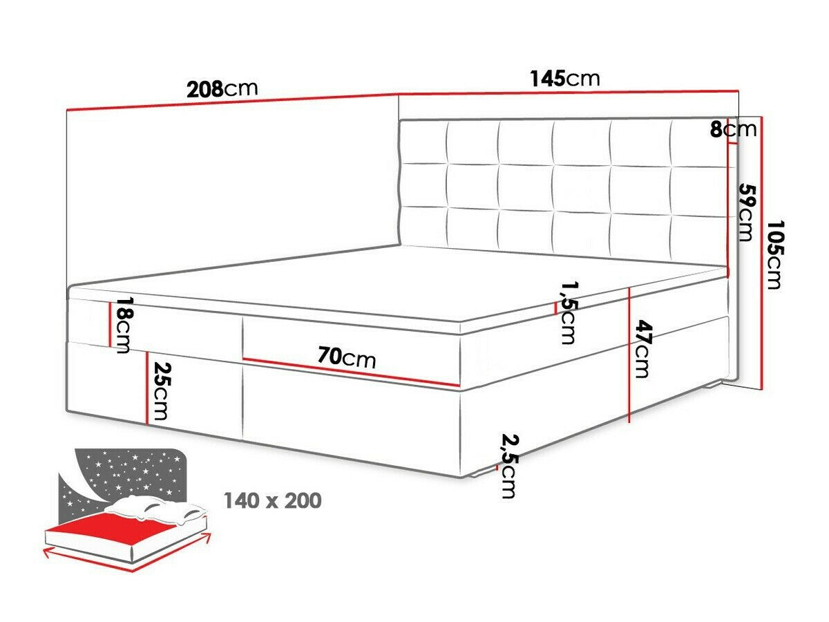 Lit continental Memphis 115 (Itaka 11)