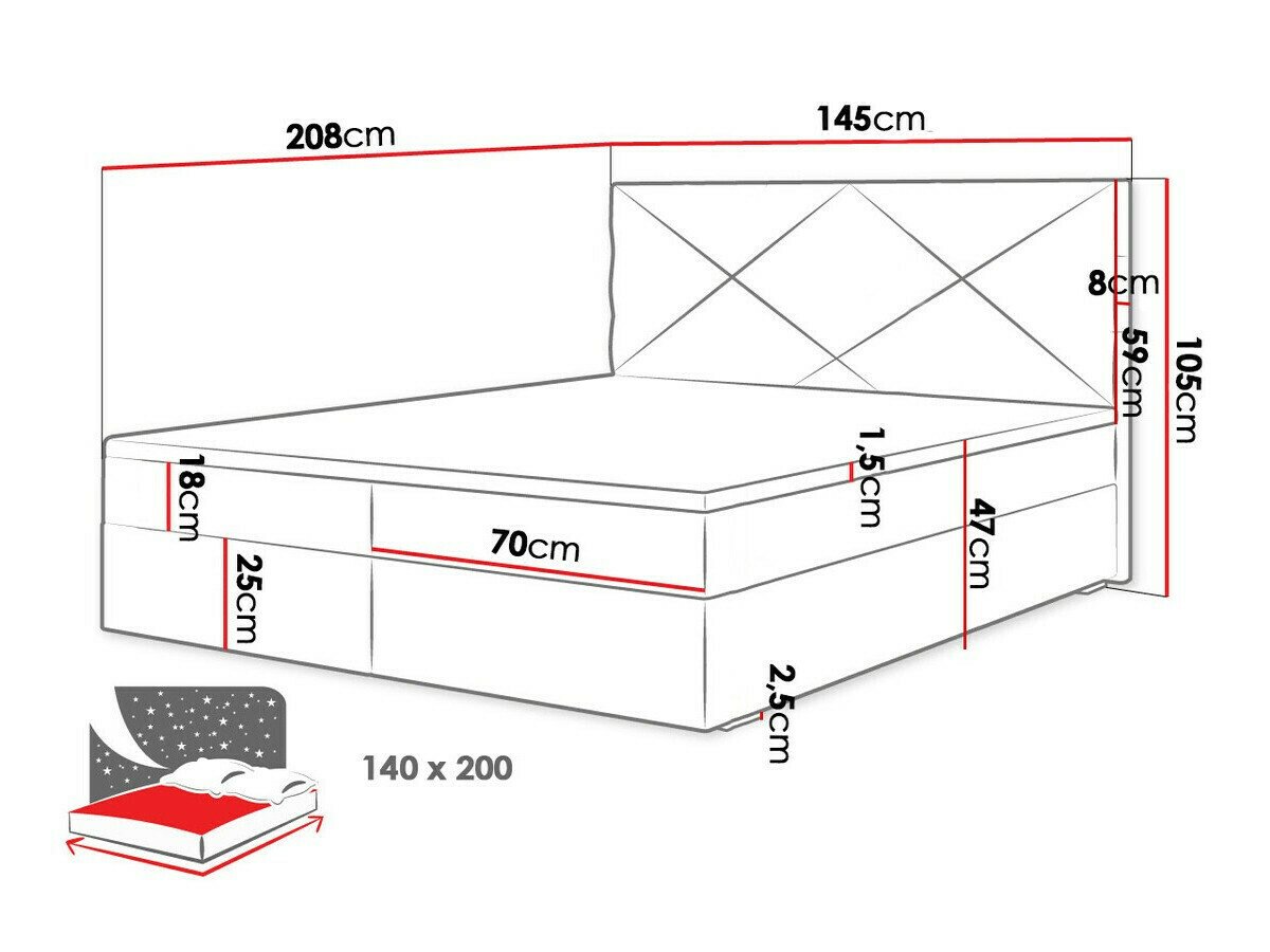 Lit continental Memphis 117 (Itaka 10)