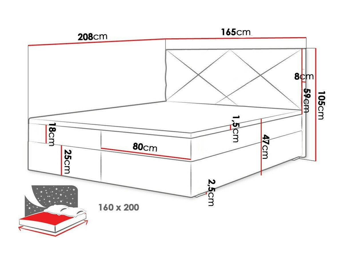 Lit continental Memphis 117 (Itaka 10)