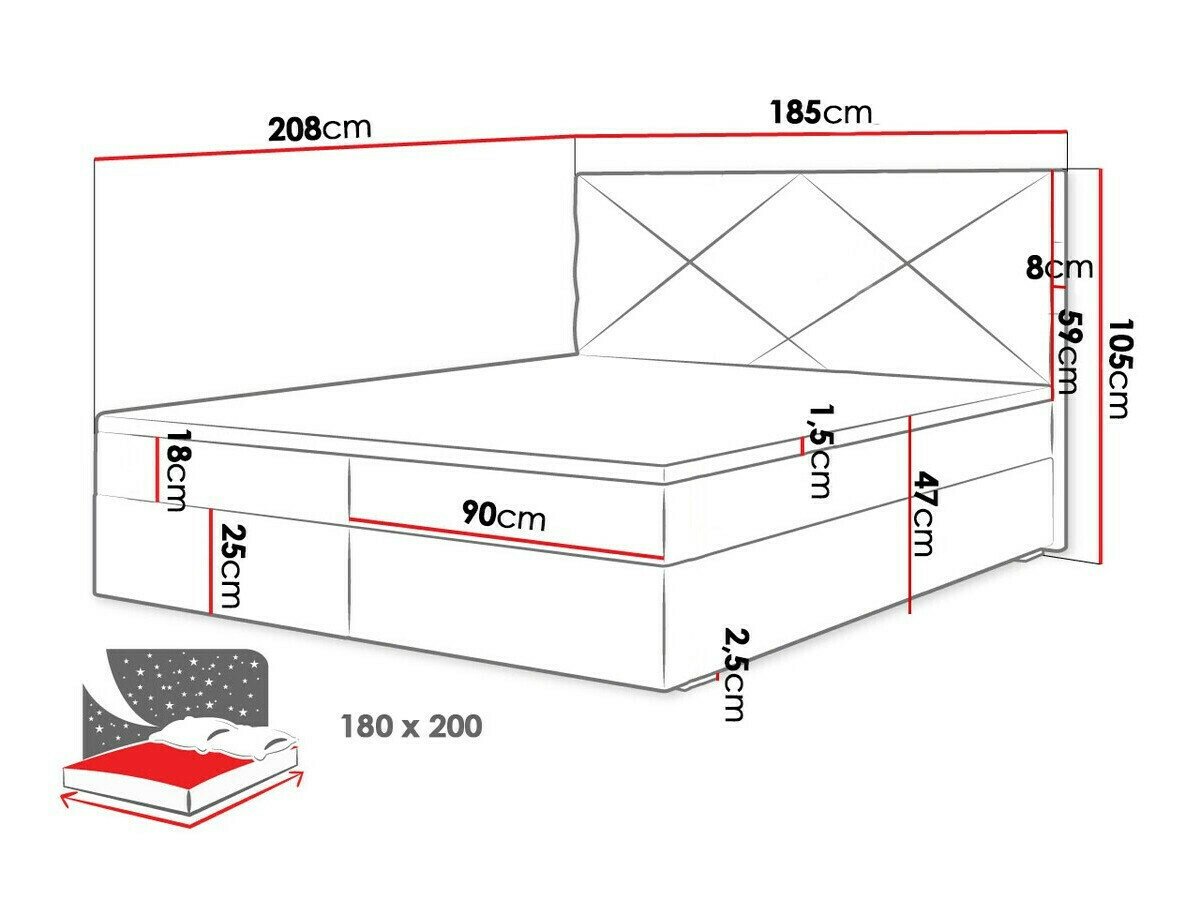 Lit continental Memphis 117 (Itaka 10)