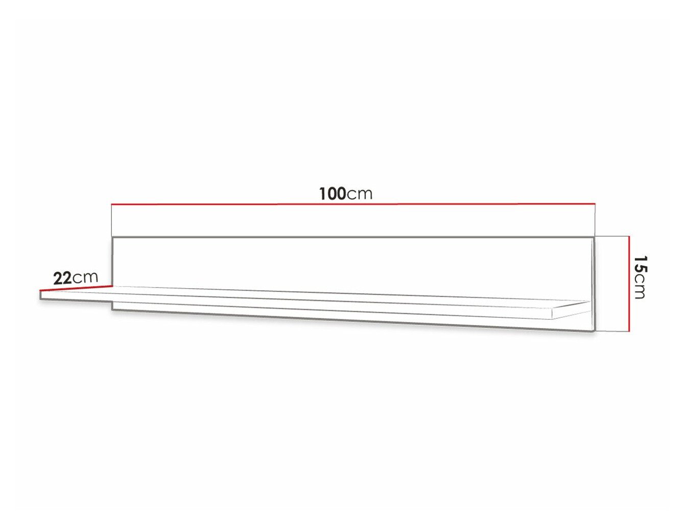 Étagère murale Anulio (Noir)