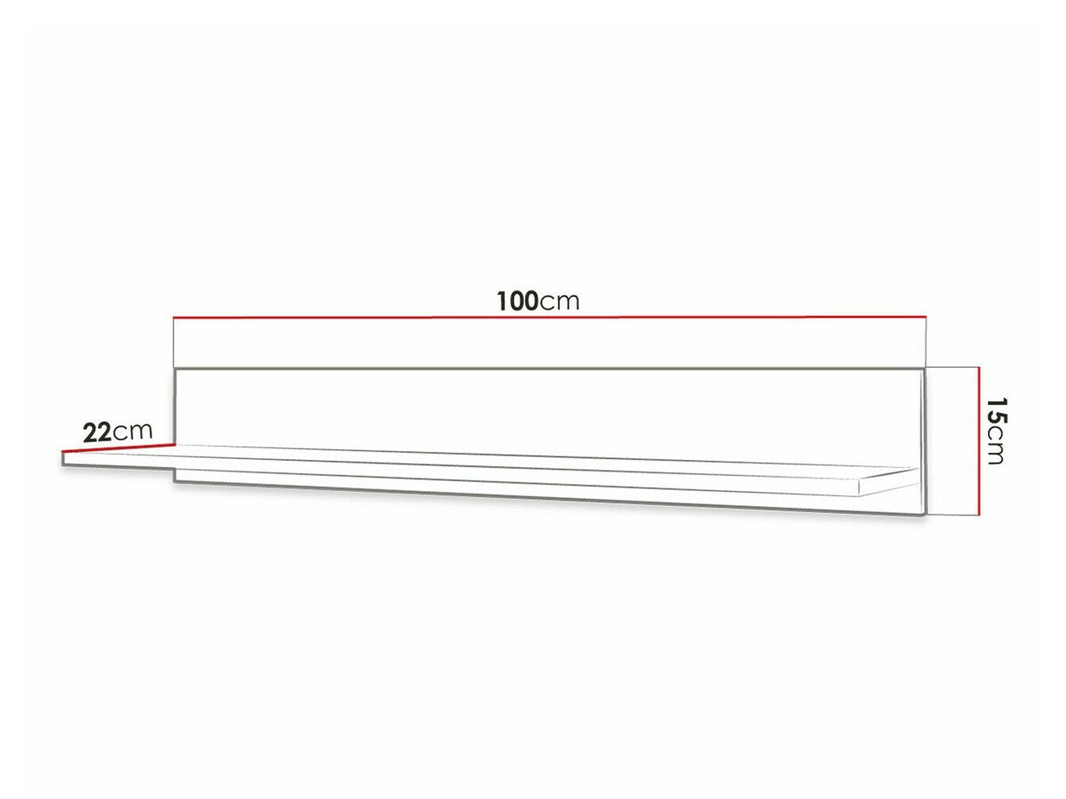 Étagère murale Elblaru 129 (Blanc)