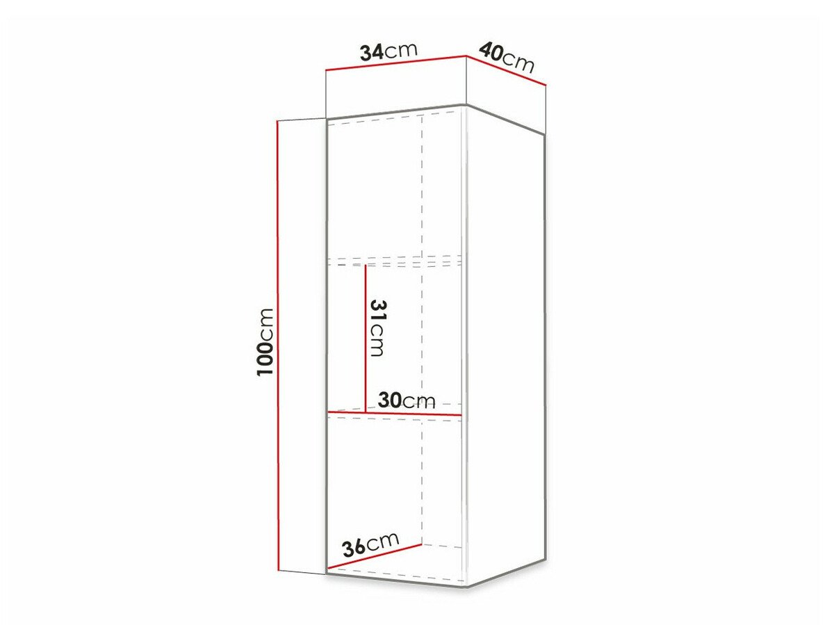 Armoire murale Elblaru 104 (Blanc)