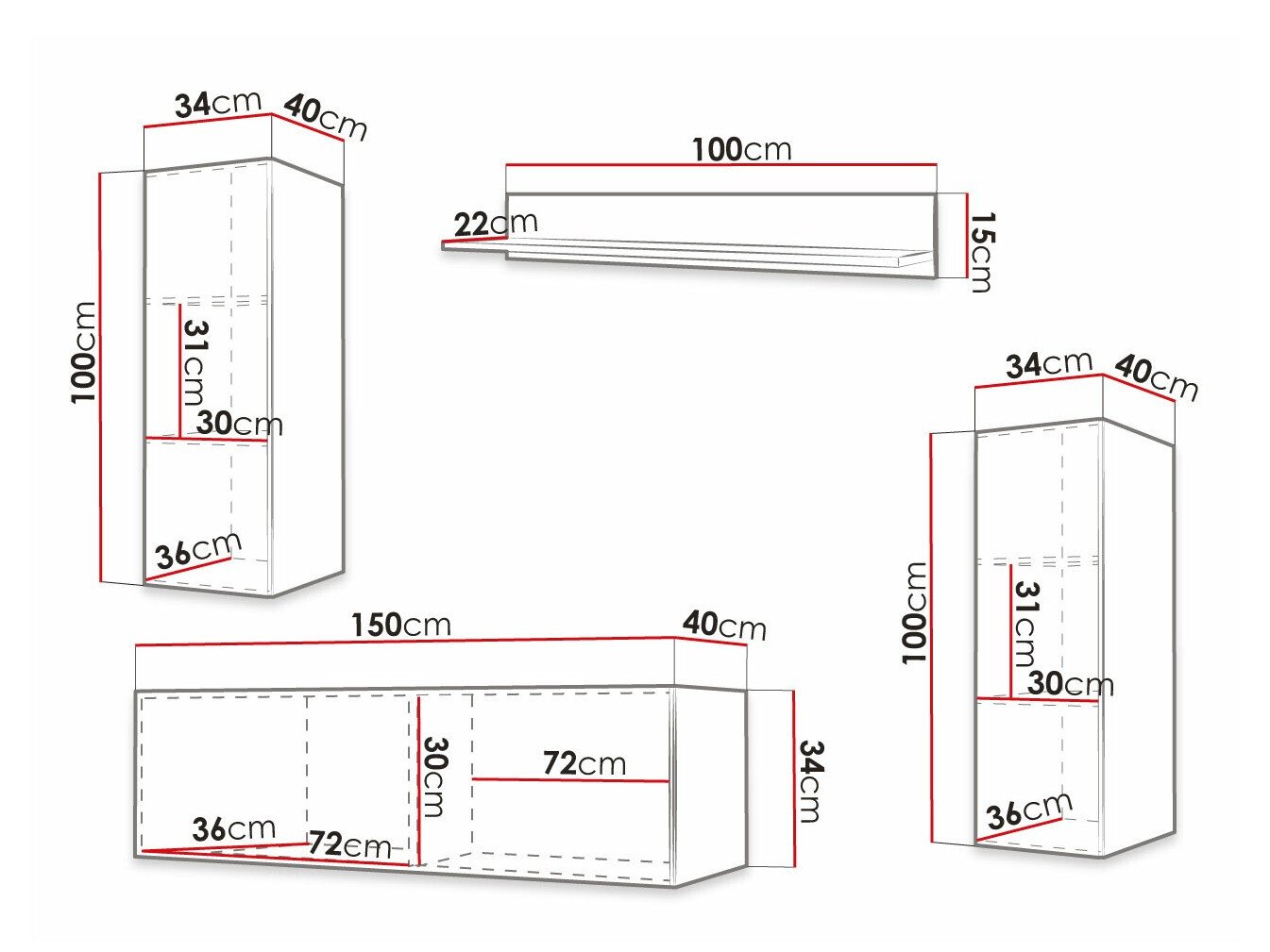 Ensemble de salon Elblaru 113 (Noir)