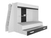 Lit superposé Hartford 357 (Blanc + Blanc brillant + Noir)