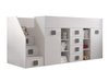 Lit mezzanine Hartford 366 (Blanc + Blanc brillant + Gris)