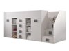 Lit mezzanine Hartford 366 (Blanc + Blanc brillant + Gris)