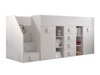 Lit mezzanine Hartford 366 (Blanc + Blanc brillant)