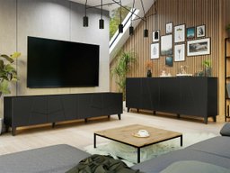 Ensemble de salon Charlotte 182 (Noir)