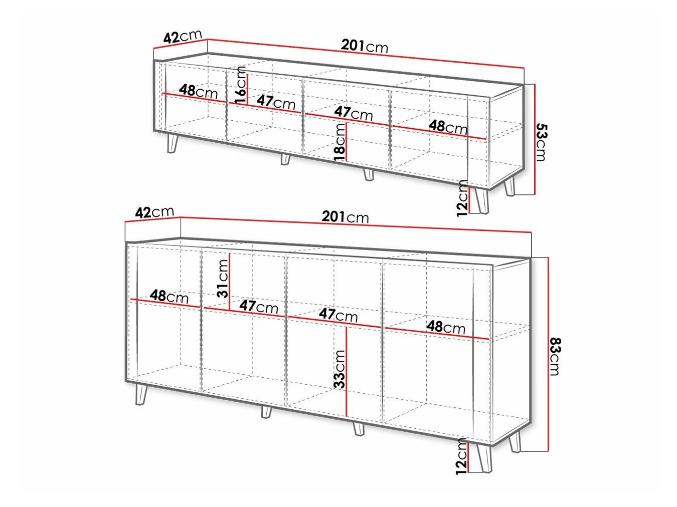 Ensemble de salon Charlotte 185 (Blanc + Craft chêne)