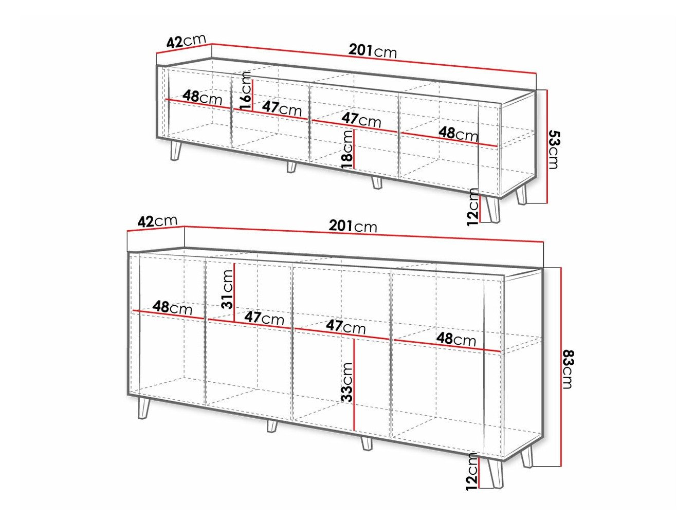 Ensemble de salon Charlotte 185 (Noir + Craft chêne)