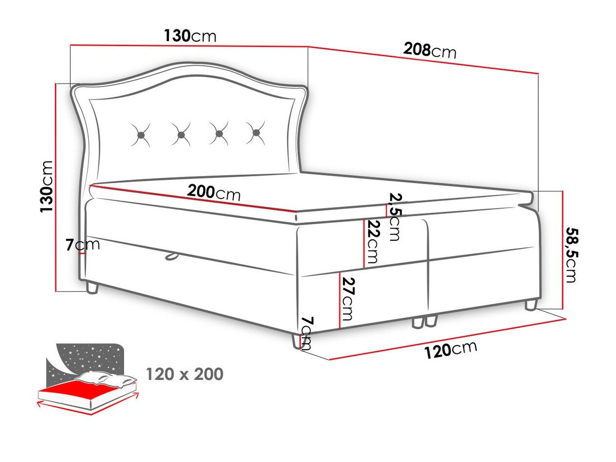 Lit boxspring Oleum (Magic Velvet 2260)