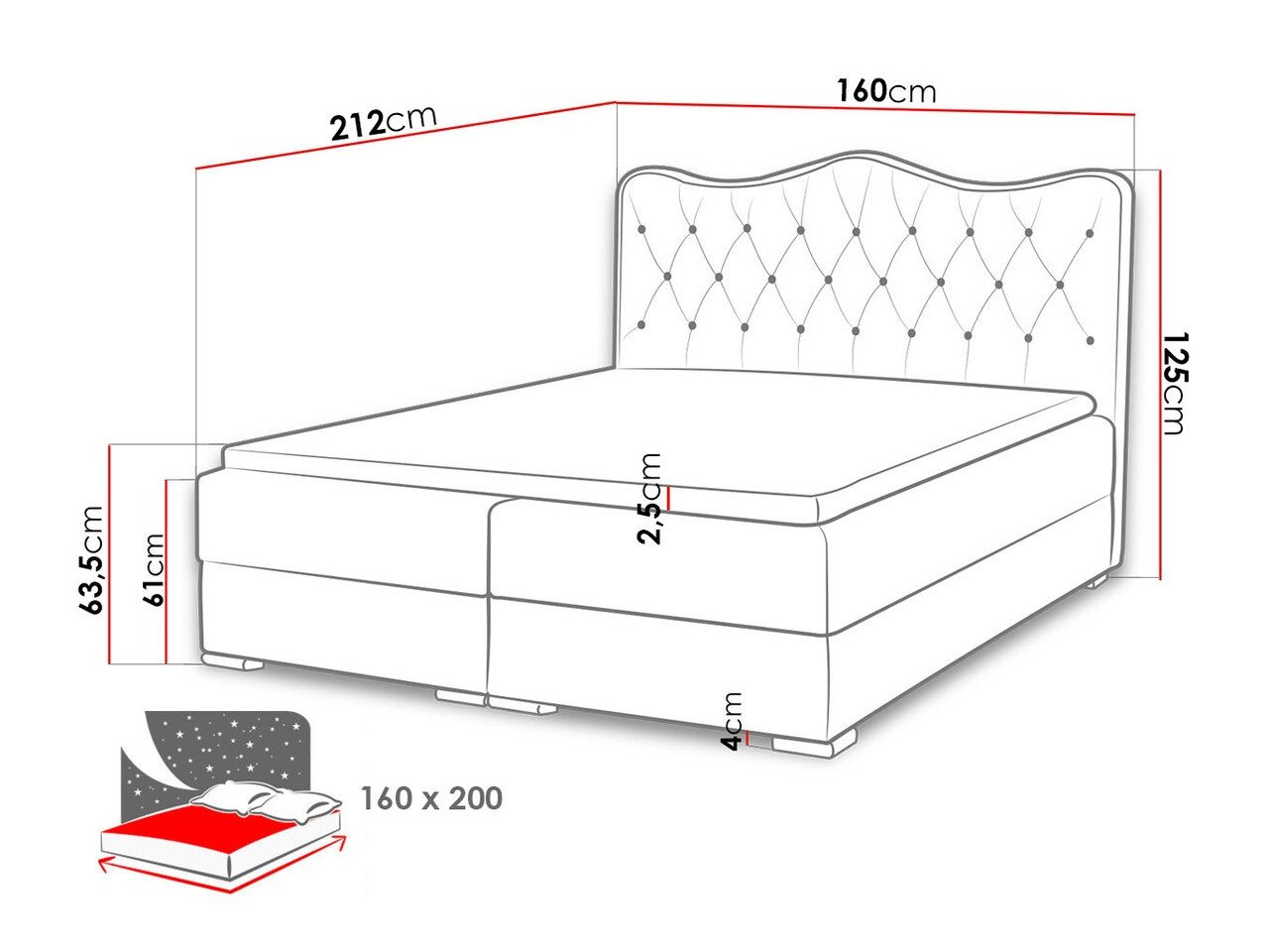 Lit boxspring Tectum I