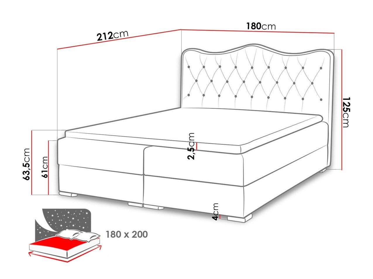 Lit boxspring Tectum I