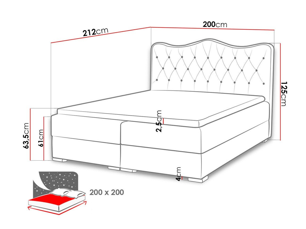 Lit boxspring Tectum I