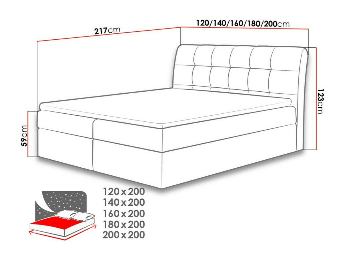 Lit boxspring Campania (Soft 029)