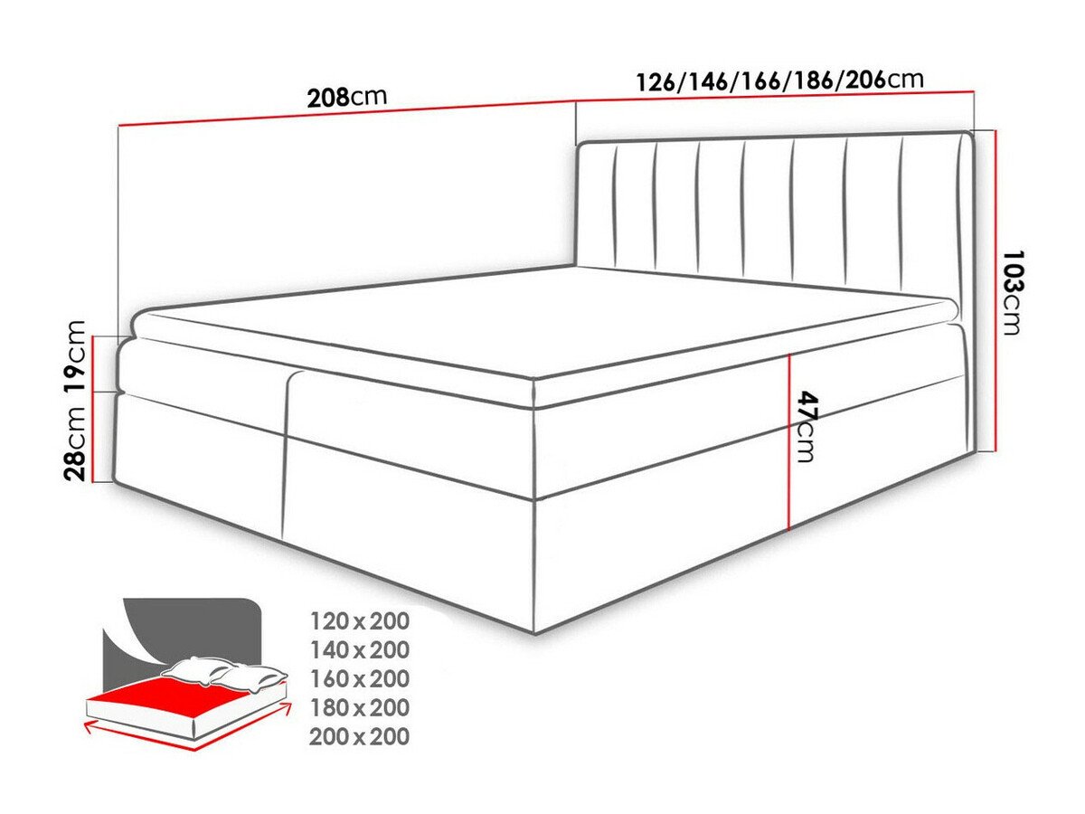 Lit boxspring Culina (Soft 017 + Spirit 13)