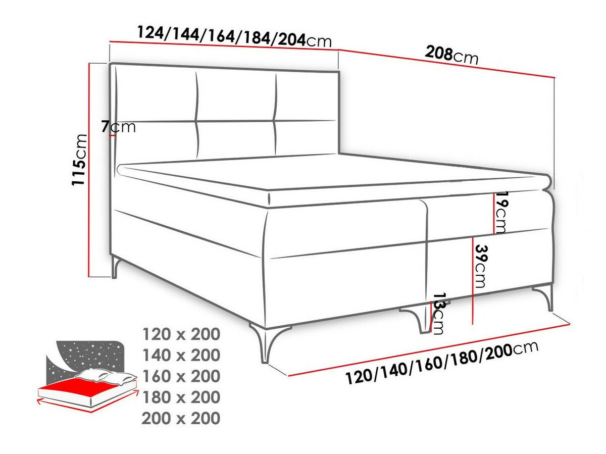 Lit boxspring Mare (Manila 28)