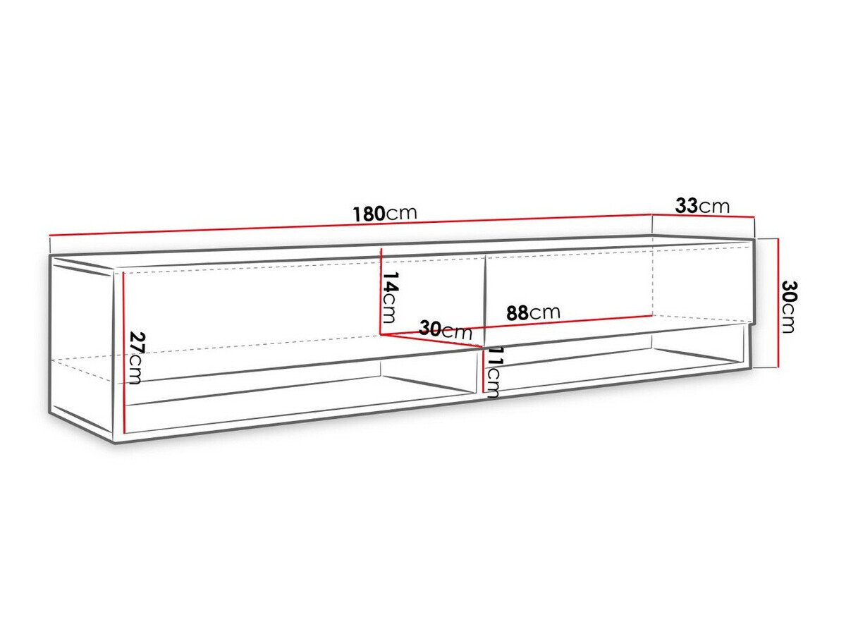 Meuble TV Sarasota 119 (Graphite)