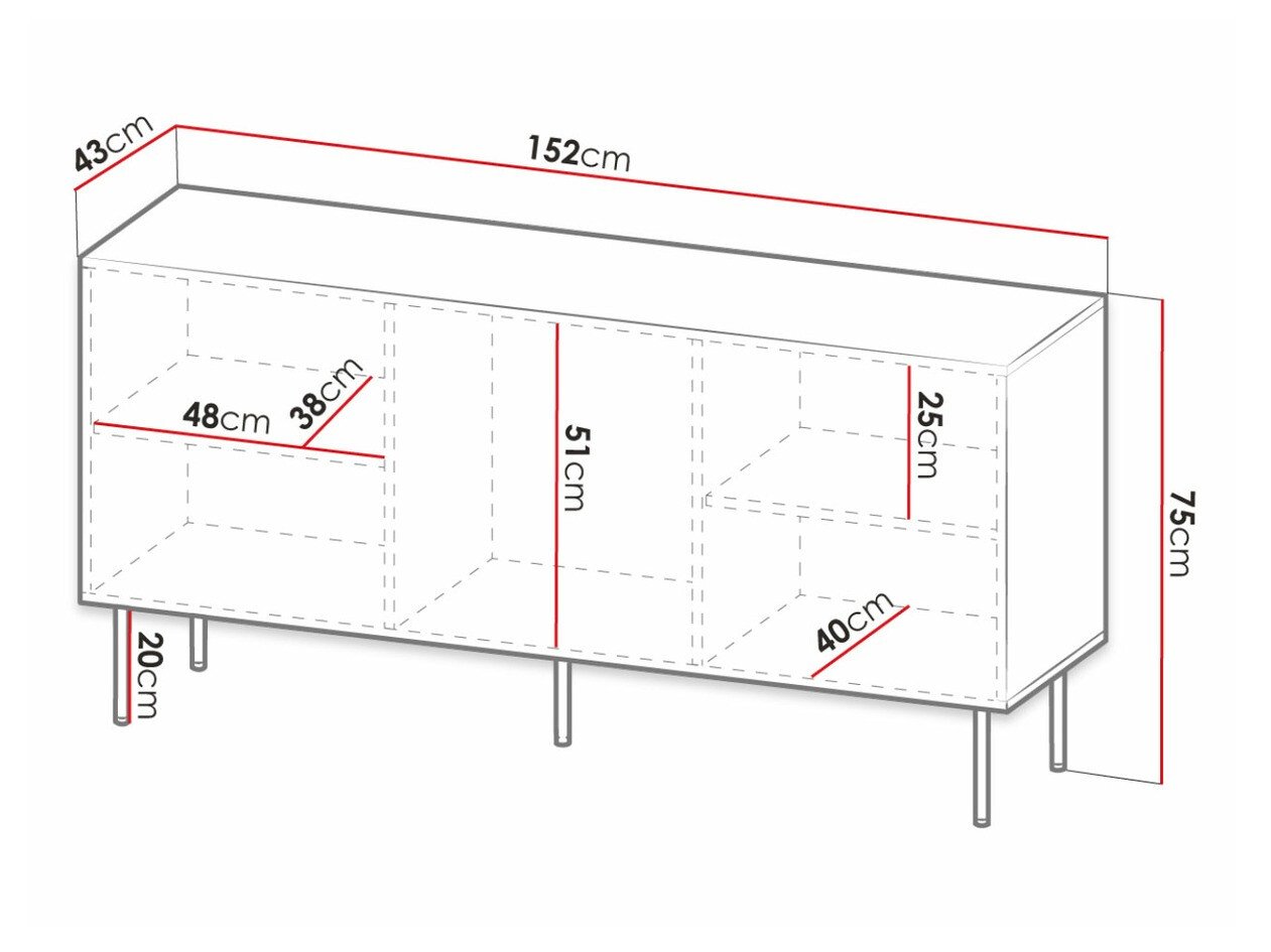 Buffet Lorelbo 100 (Noir + Doré)