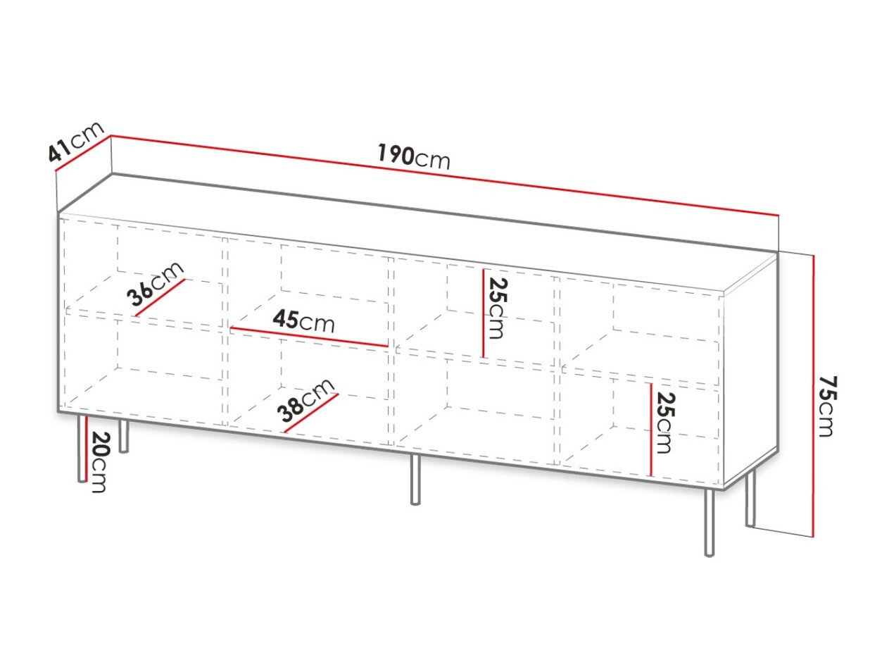 Buffet Lorelbo 101 (Chêne wotan + Noir)