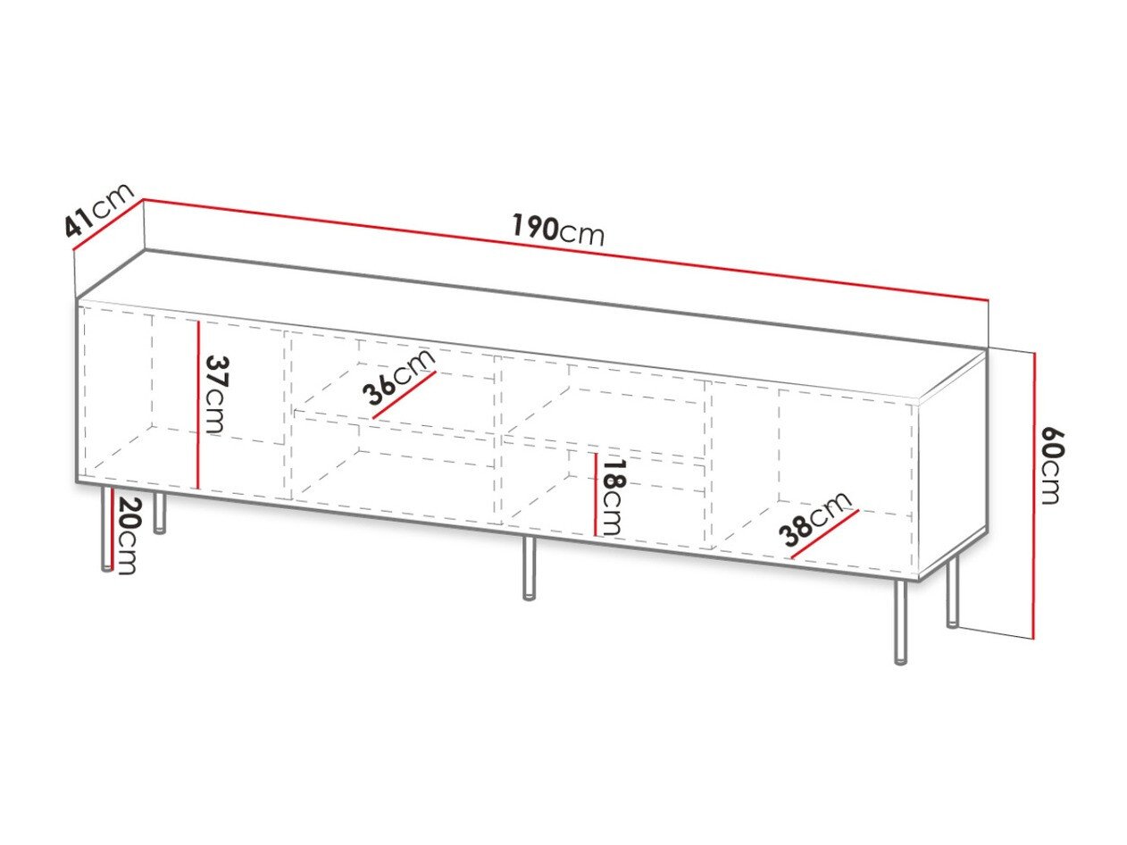 Meuble TV Lorelbo 103 (Noir + Doré)