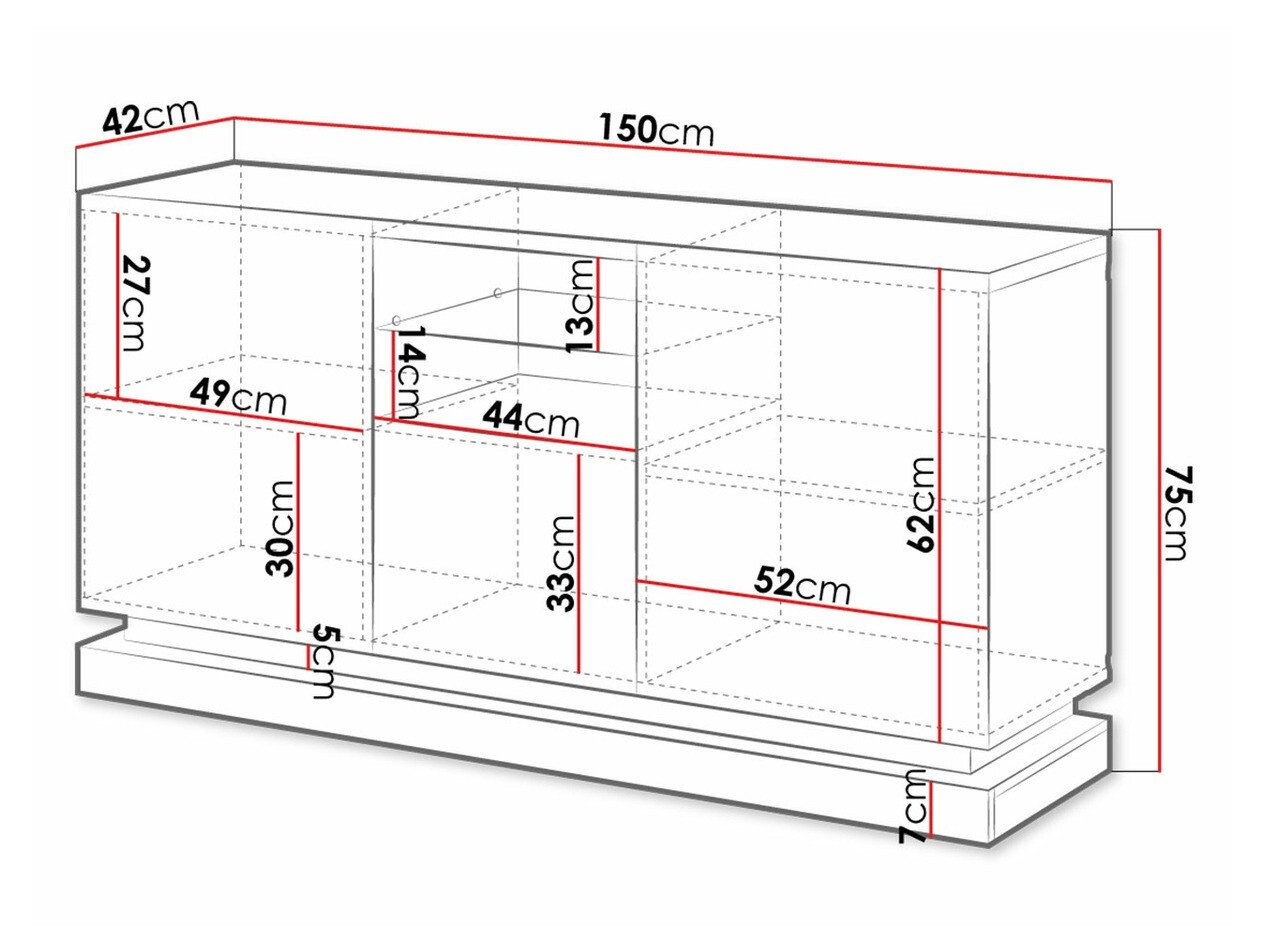 Buffet Linar (Blanc + Blanc brillant)