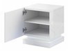 Ensemble de tables de chevet Linar (Blanc + Blanc brillant)