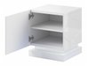 Ensemble de tables de chevet Linar (Blanc + Blanc brillant)