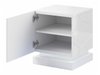 Ensemble de tables de chevet Linar (Blanc + Blanc brillant)