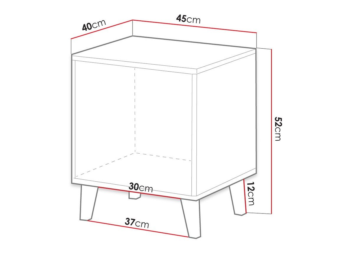 Ensemble de tables de chevet Comes (Chêne wotan)