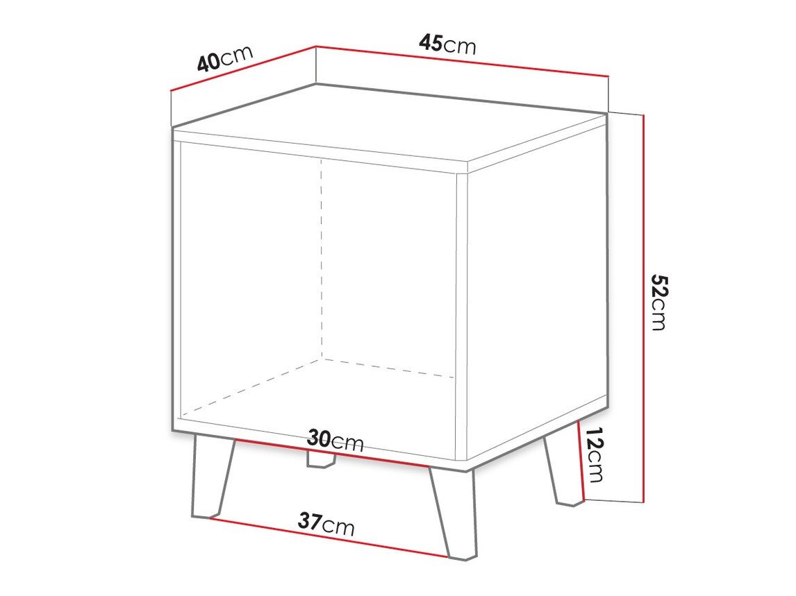 Ensemble de tables de chevet Remeta 104 (Anthracite)